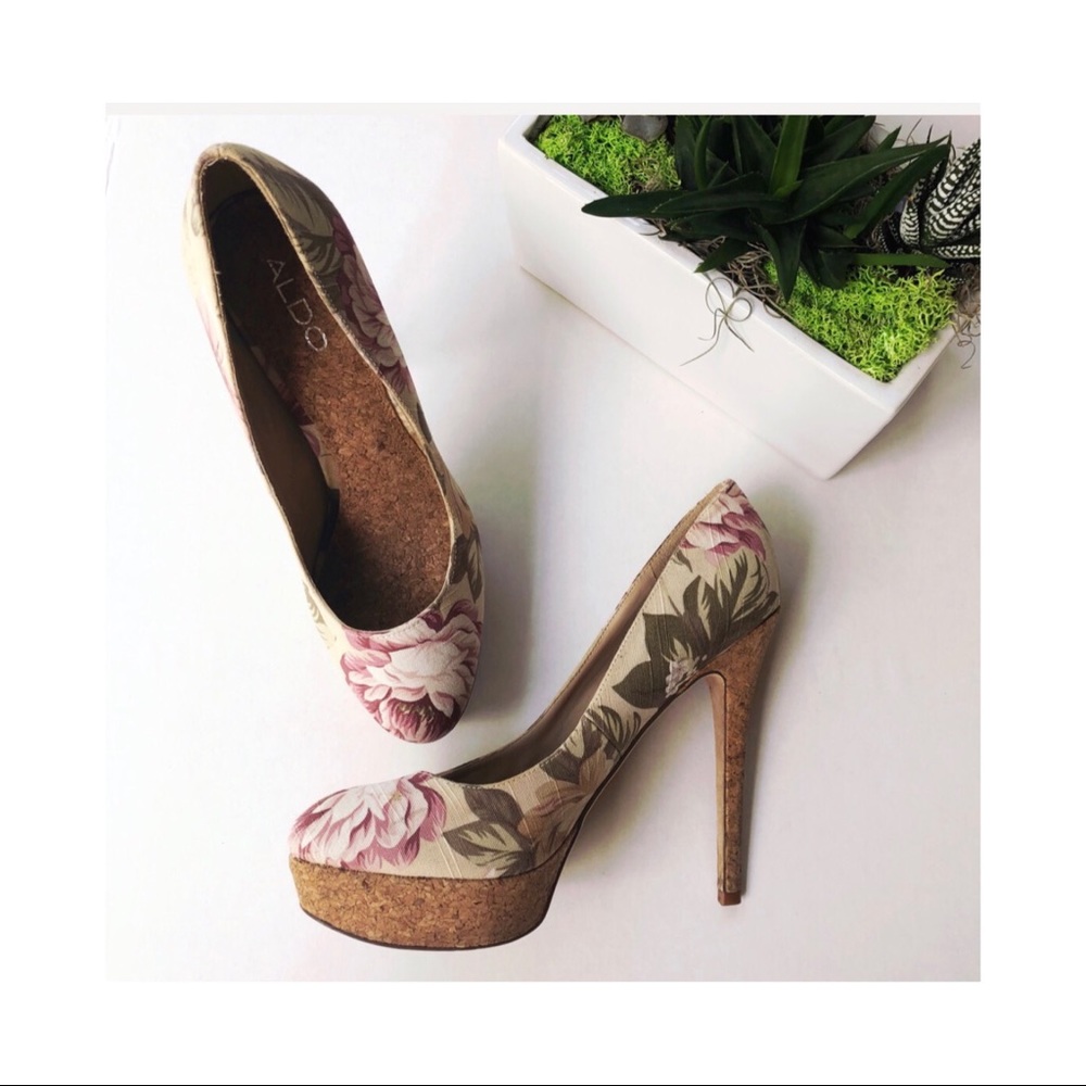 Aldo Heels Floral Pumps Size 38